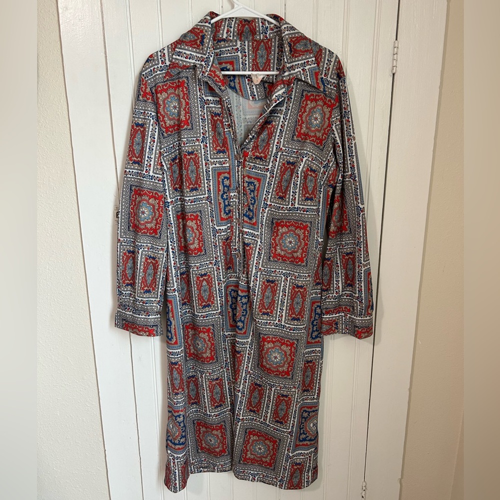 Collared Trapezoid Western Dress